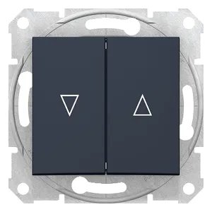 Sedna, Comutator Jaluzea cu Rola, 10Ax Blocare Electrica, fara Cadru Grafit