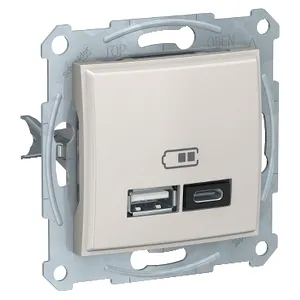 Sedna, Priza dubla incarcare A+C USB 2.4A crem