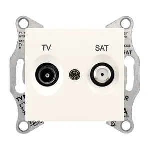 Sedna, Iesire Capat Tv-Sat, 1Db fara Cadru Crem