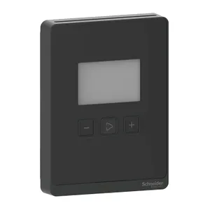 Sensor, SpaceLogic SLA Series, room, CO2, VOC, humidity, temperature, segmented LCD, analog outputs, optimum black housing