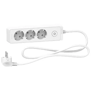 Prelungitor Unica 2P+E, 3 prize + intrerupator, 1.5m,alb