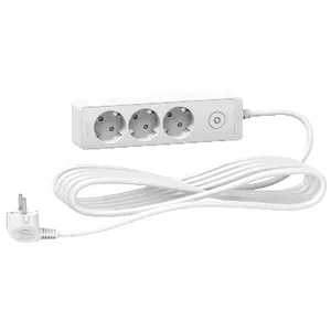 Prelungitor Unica 2P+E, 3 prize + intrerupator, 5m, alb
