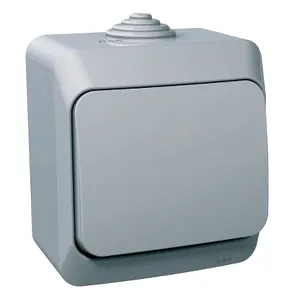 Cedar Plus, Intrerupator simplu 16A PT IP44 gri