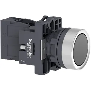 Buton Push-push, Flush, negru, 1NO