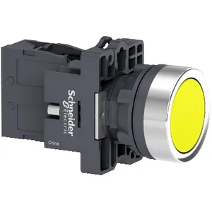 Buton Push-push, Flush,galben ,1NO