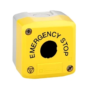 Capac Galben Carcasa Goala - Baza Gri -1 Profil - Oprire De Urgenta/Logo Iso1385