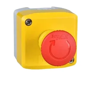 1 Buton Cu Cap Tip Ciuperca Rosu 40 Rotire Pentru Eliberare 1Nc - Statie Galben