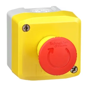 Statie galbena - 1 buton cap ciuperca rosu 40 elib. prin rotire 1NC