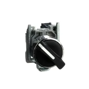 Comutator selector negru 22 ramanere in 2 pozitii 1NO 600V