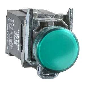 Lampa Pilot Completa Verde  22, Lentila Simpla, cu bec Ba9S 110, 120 V