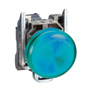 Lampa Pilot Completa Verde  22, Lentila Simpla, pentru bec Ba9S 250V