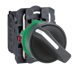 Selector  22, 2 Pozitii, Oprire In Poz., Maner Std., Negru, 1 No + 1 Nc