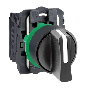 Selector cu Cheie,  22, Revenire cu Arc In 3 pozitii, Maner Std., Negru, 2 No