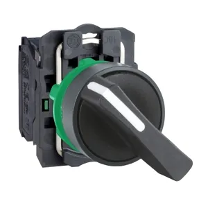 Selector  22, 2 Pozitii, Oprire In Poz., Maner Lung, Negru, 1 No