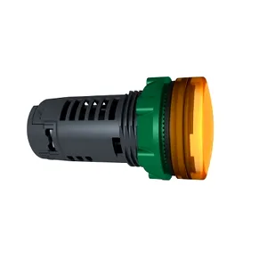 Lampa pilot monolit portocaliu obiectiv plan 22 cu LED  230, 240V integral