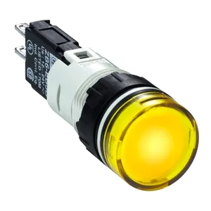 Lampa Pilot Rotunda  16, Galben, Led Integral, 24 V, Conectori Faston