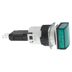 Lampa Pilot Patrata  16, Verde, Led Integral, 24 V, Conectori Faston