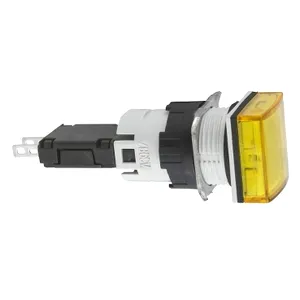 Lampa Pilot Patrata  16, Galbena, Led Integral, 24 V, Conectori Faston
