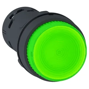 Buton Iluminat, Led, Revenire cu Arc 1No, Verde, 230V