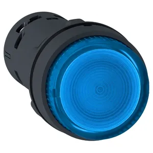 Buton Iluminat, Led, Revenire cu Arc 1No, Albastru, 120V