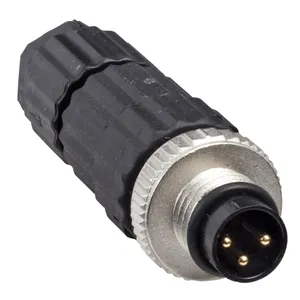 Conector Drept, 3 Pini, M8, Tata - Presetupa De Cablu M9,5 X 1