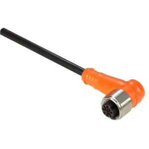 Conector Precablat Cu Cot, 4 Pini, M12, Mama - Cablu De 5 M