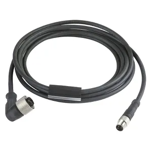 Prelungitor - Tata M8 - 3-Pini Drept - Mama M12 - 5-Pini Cu Cot - Cablu 2M