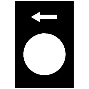 Legenda - 30 X 40 Mm - Neagra - La Stanga Sau Mai Jos, Lent