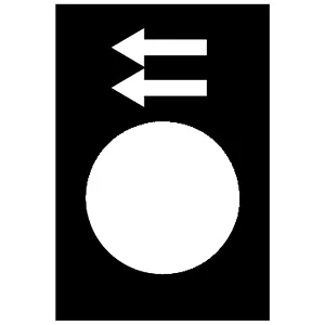 Legenda - 30 X 40 Mm - Neagra - La Stanga Sau Mai Jos, Rapid