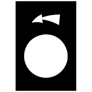 Legenda - 30 X 40 Mm - Neagra - Intoarcere La Stanga, Lent-Rapid