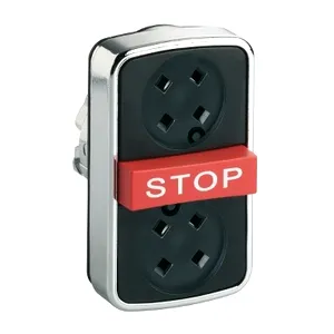 Buton cu Cap Triplu Incastrat/Rosu Luminos Aparent/Incastrat 22 fara Capac