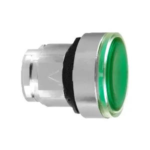 Cap de Buton iluminat Incastrat Verde  22, Apasare-Apasare, pentru Led Integral