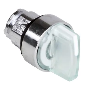 Cap de Selector Iluminat Alb  22, 3 Pozitii, Revenire cu Arc