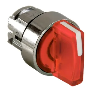 Capac de Selector Iluminat Rosu  22, Revenire cu Arc, 3 Pozitii