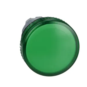 Cap de Lampa Pilot Verde 22, Lentila Simpla, pentru bec Ba9S