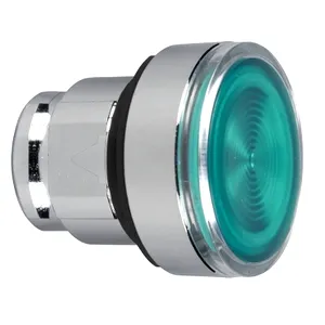 Cap Buton Luminos Incastrat Verde 22 cu Revenire pentru Led Integral