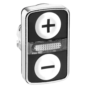 Cap Buton dublu, 22, Alb + Alb, Cap Aparent, Cap Incastrat, Ip66