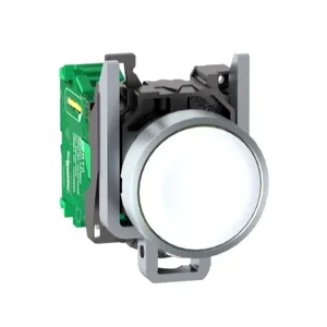 Emitator Xb5, 22 Mm, Cap Metalic, Capac Alb