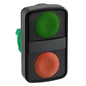 Buton cu Cap dublu Verde Incastrat/Rosu Incastrat 22 Nemarcat