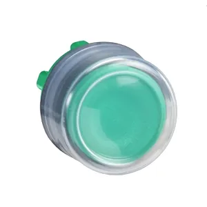 Cap Rotund pentru Buton  22, Revenire cu Arc, Verde, Proeminent, Nemarcat