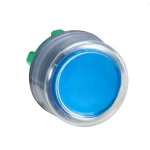 Cap Rotund pentru Buton  22, Revenire cu Arc, Albastru, Proeminent, Nemarcat