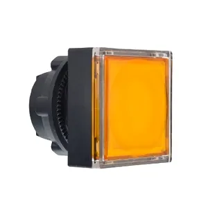 Cap Portocaliu Patrat, Incastrat, Buton Luminos 22 cu Revenire, Led Integral