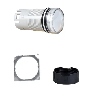 Capac de Lampa Pilot,  16, Rotund, Lentila Simpla Alba