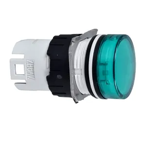 Capac de Lampa Pilot,  16, Rotund, Lentila Simpla Verde