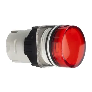 Capac de Lampa Pilot,  16, Rotund, Lentila Simpla Rosie