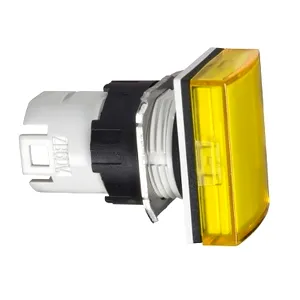 Capac de Lampa Pilot,  16,  dreptunghiular -Lentila Simpla Galbena