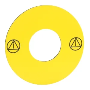 Legenda Circulara  45, Buton de Oprire de Urgenta, Galben, Nemarcata