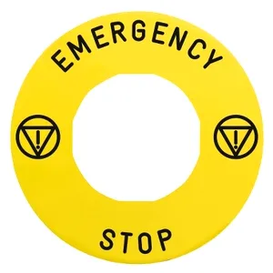 Placuta Legenda Galbena Oprire de Urgenta 60Mm