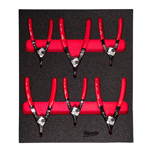 Inserție spumă 6 clești pentru inele de siguranță