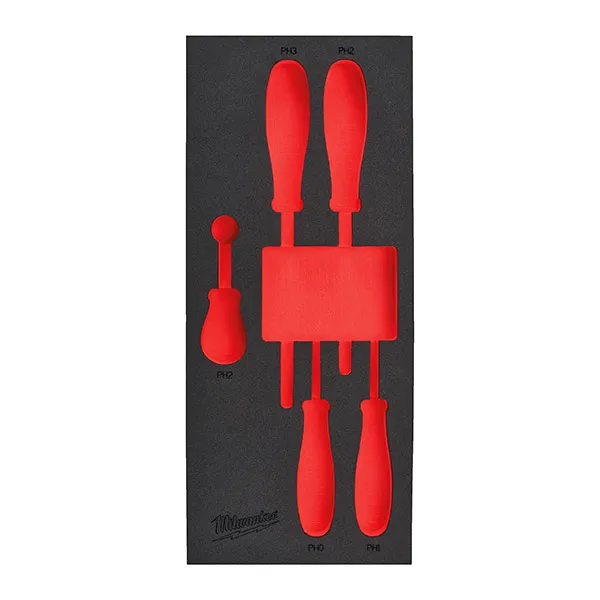 Inserție spumă goală, 5 buc șurubelnițe PH